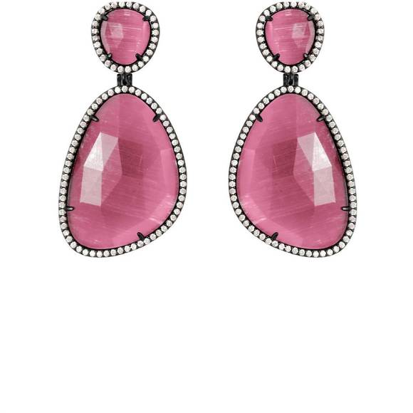NEW SPLENDID IRIS women's bold cat's eye earrings in fuchsia - Picture 1 of 1